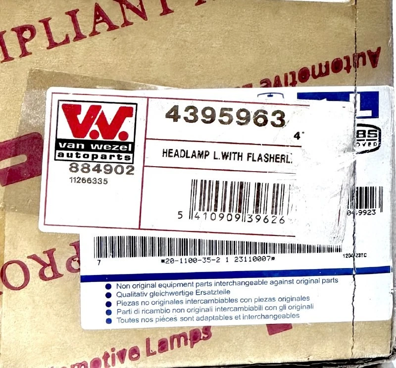 VAN WEZEL Hauptscheinwerfer Scheinwerfer Frontscheinwerfer Links 4395963 - Bild 4 von 4