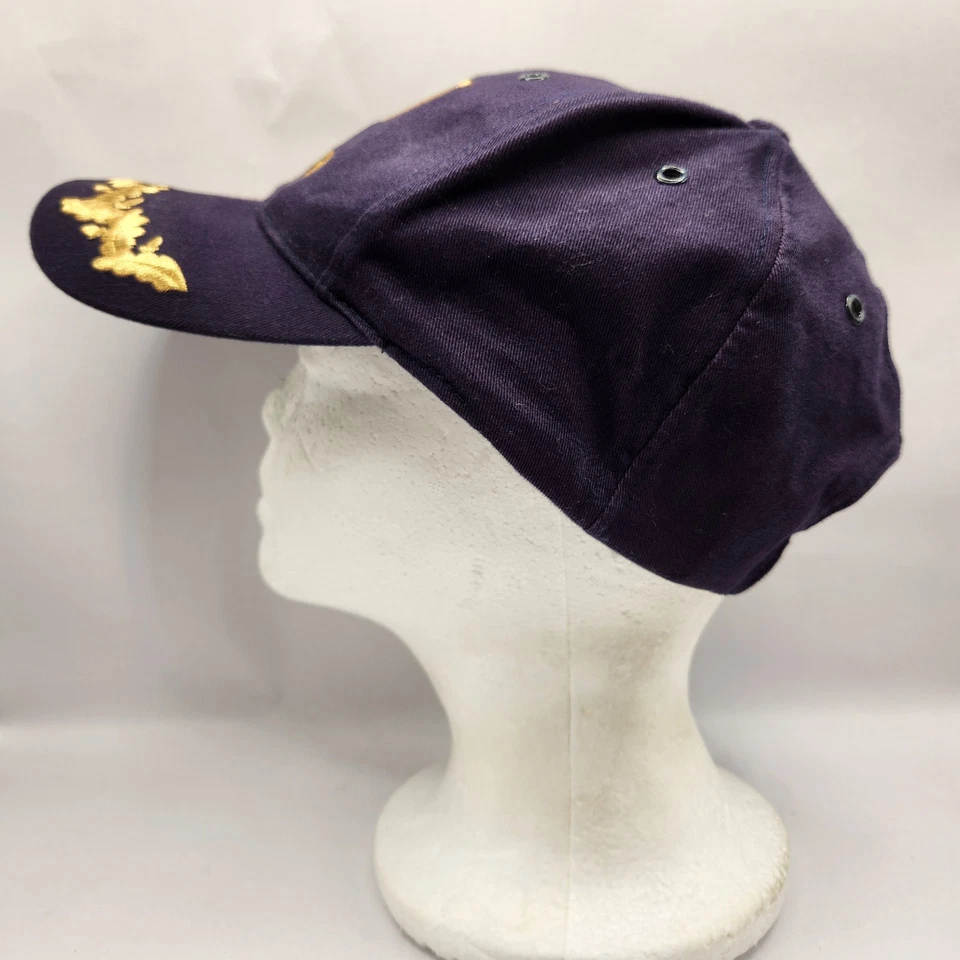 Caterpillar CAT VIP Cap Hat Adjustable Snapback Blue Vintage  - Imagem 4 de 4