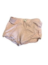 Jumping Beans Girls Light Pink Knit Cotton Shorts Size 4 Elastic Waist Solid