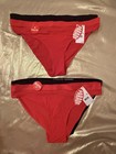 NWT 4 Pair Parade-Women Owned- Thongs  Nylon Mesh Stretch Red Black Size Xlarge — photo 1