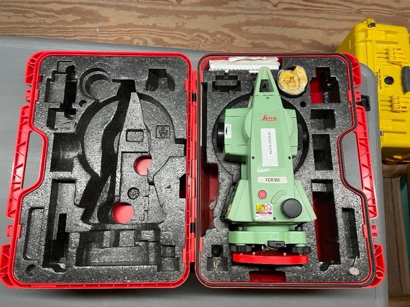 Leica TCR703 Total Station Survey Equipment with Red Carrying Case