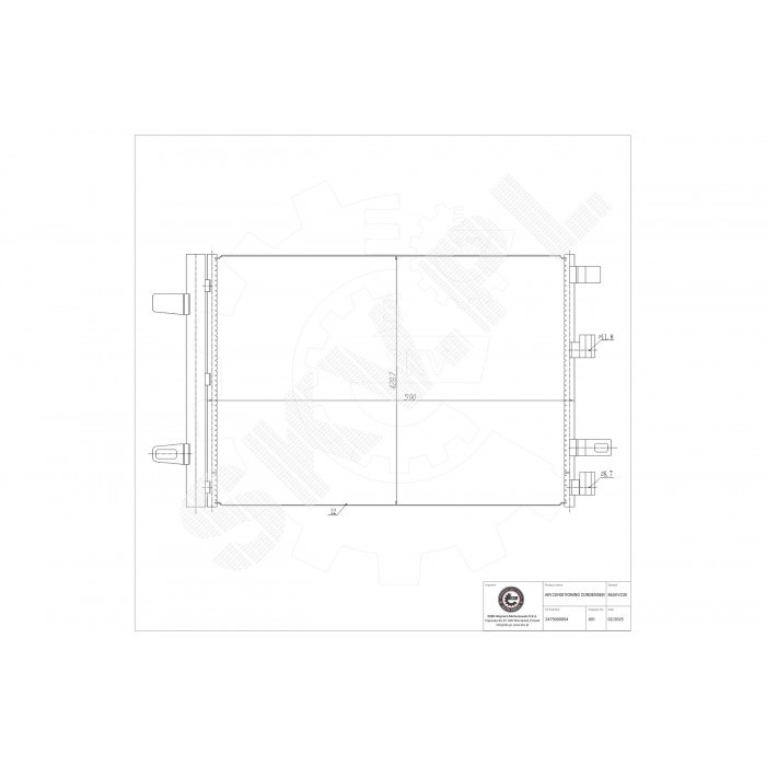 Condenseur de clim Mercedes 2475000054 pour radiateur climatisation CLA GLA GLB