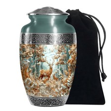 Forest Deer Burial Urn for Ashes Adult Male  Female,memorial Urn 10 Inch 