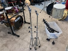 Vintage LUDWIG Heavy Duty Straight CYMBAL STAND 70s 80s Blue & Olive Badge
