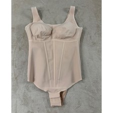 Honeylove LiftWear Tank Bodysuit Womens 1X Sand Beige Targeted Compression EUC