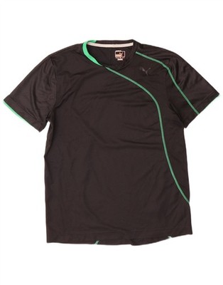 PUMA Mens T-Shirt Top Medium Black Polyester DB05