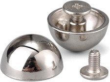 20 Sets 15X8MM Dome Spikes and Studs 19/32" Handbag Feet Silver Color Round S...