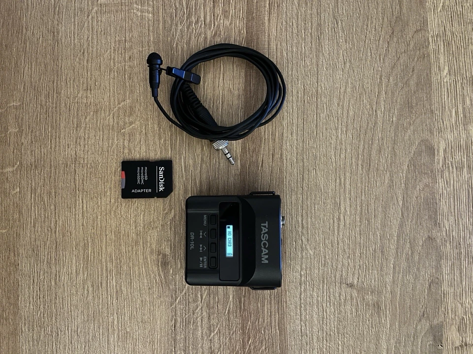 2x TASCAM DR-10 L Ansteckmikrofone / Lavalier-Mic inkl. Tasche und SD-Karte - Bild 4 von 4