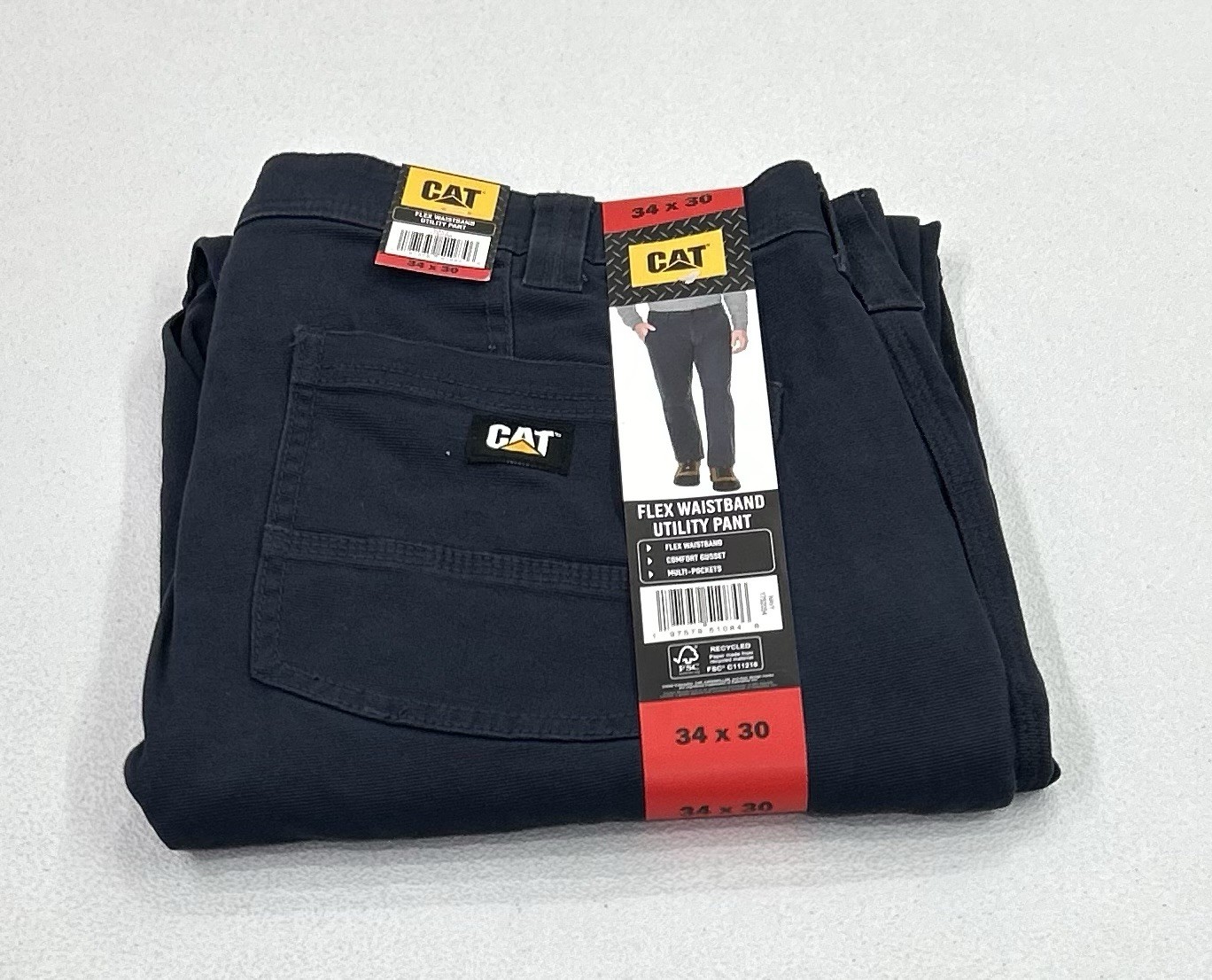 CAT Men's Navy Flex Waistband Utility Pants 34x30