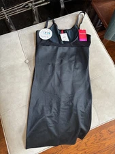 SPANX SmartGrip Open Bust Full Slip - Body Shapewear Anti-Slip Very Black  L NWT