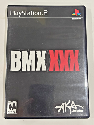 BMX XXX CIB PlayStation 2 PS2 Game 2002 + Poster Mature Adult Complete!