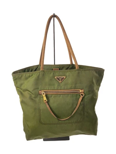 Sac à main PRADA nylon vert occasion