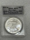 2014 (S) SILVER EAGLE ANACS MS70 ~~ FIRST RELEASE ~~ STRUCK @ SF MINT