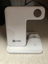 WAITIEE WIRELESS CHARGER 3 IN 1, 15W FAST CHARGING STATION APPLE WATCH - WHITE