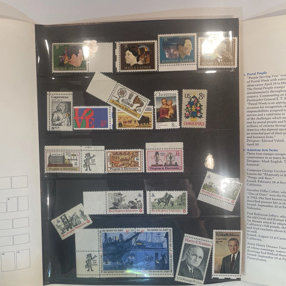 1973 USPS Souvenir Set with 33 Cent Stamps Hinged In Commemorative Folder - Image 3 of 4