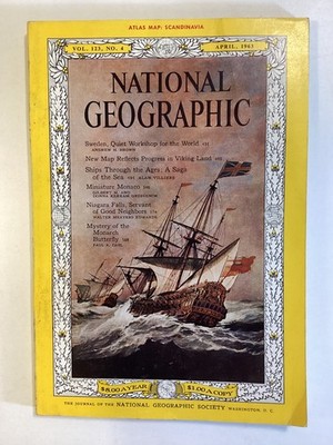 National Geographic Apr 1963 SWEDEN Ships MONACO Niagara Falls MONARCH BUTTERFLY