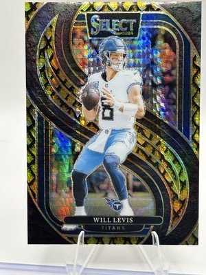 2024 Panini Select Premier Level Will Levis #200 Gold Dragon Scale Prizm /10 SP