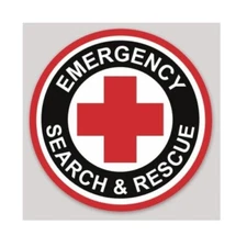 2 Inch Non-Reflective Emergency Search And & Rescue Helmet Sticker