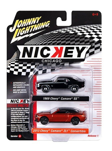 1/64 1969 CHEVROLET CAMARO SS AND 2013 CHEVY CAMARO ZL1 CONVERTIBLE JLPK020A-3
