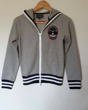 CLVII KID SWEAT HOODIE EN COTON  TAILLE 8 ANS COLORIS GRIS CHINÉ