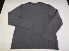Polo Ralph Lauren Men's Medium Gray Long Sleeve Waffle Knit Thermal  6243