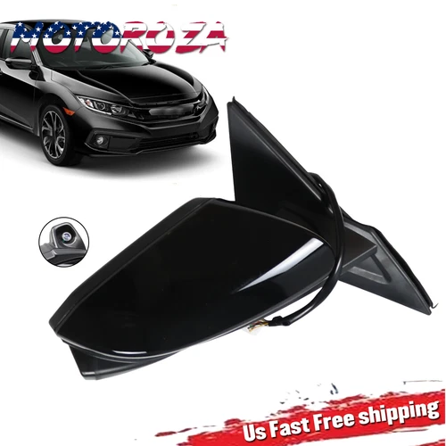 11Pin Right Side Mirror Power Fold Heated Camera For Honda Civic Sedan 2016-2021