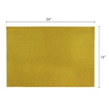 Mega Crafts - 16" x 24" Metallic Glitter Adhesive EVA Foam Sheets - Gold, 6PCS