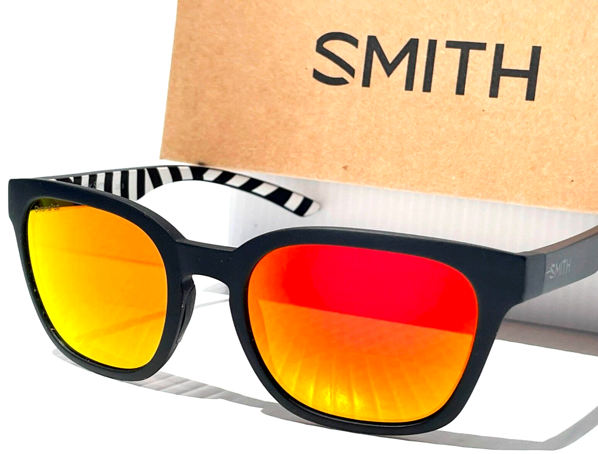 Smith Optics FOUNDER SLIM X6 Matte Black Chromapop Red Mirror Sunglasses S37