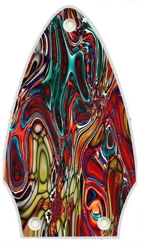 Truss Rod Cover compatible with Gibson Flying V Guitar Graphic Abstract 15