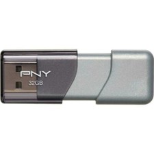 Lot of 2 New PNY 32GB Turbo Attach  3 USB 3.0 Flash Drive - P-FD32GTBOP-GE 