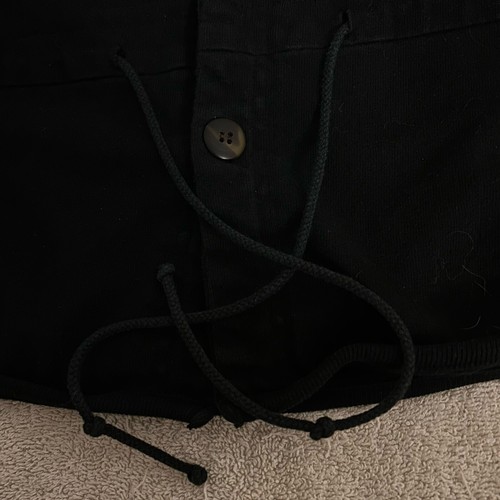 Vintage Select Corps Men's Small Oversized Button Up Black 100% Cotton Hoodie - Picture 6 of 13
