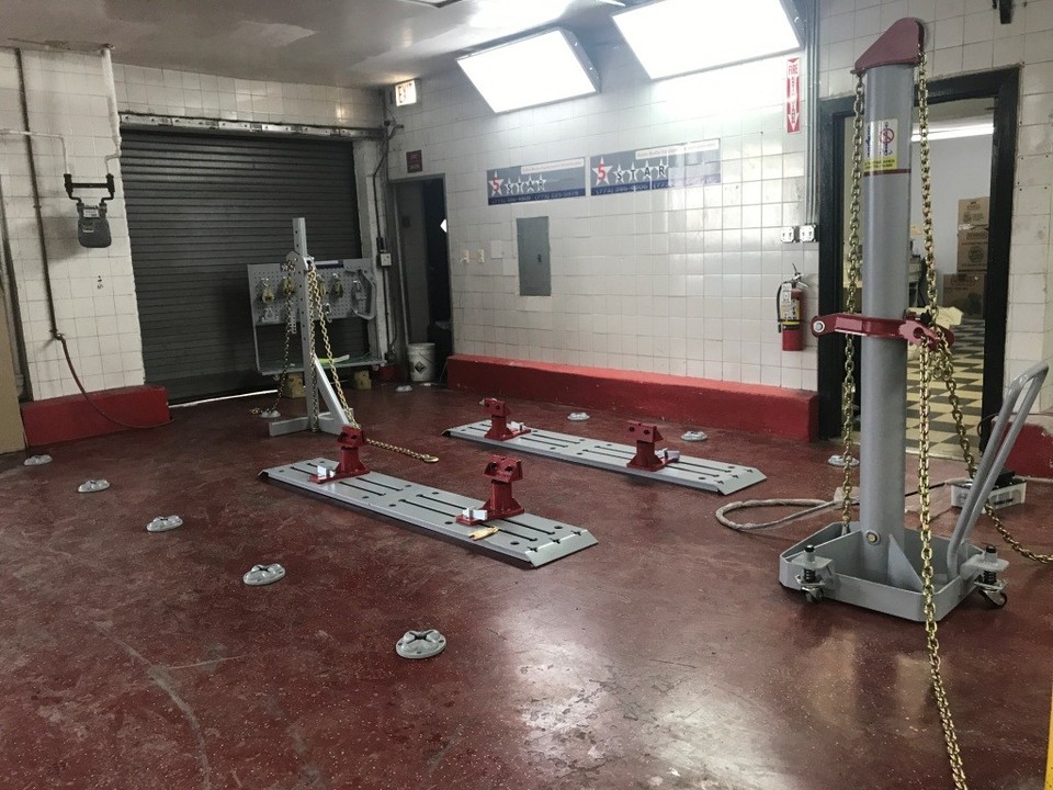 Auto Body Frame Machine Rack on the floor system 10 TON Puller Free ...
