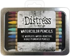 Tim Holtz Distress Watercolor Pencils: Set 1, 12/Pkg