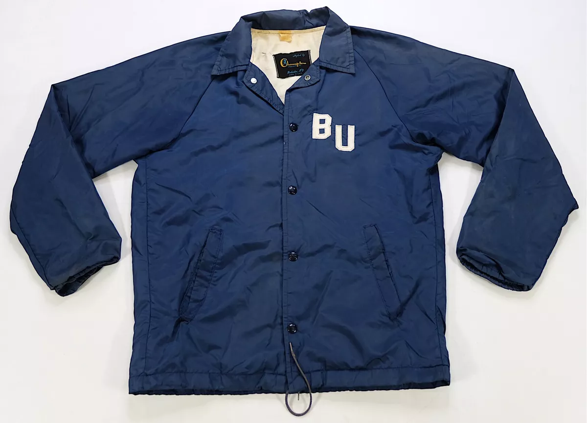 Rare Vintage CHAMPION Products BU Button Up Coaches Jacket 70s Running Man Tag