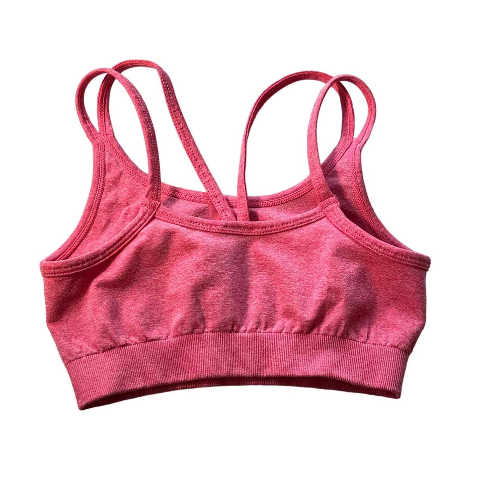Sujetador deportivo Z BY ZELLA para niñas con doble correa en rosa coral talla mediana 8/10 nuevo sin etiquetas Foto 2 de 4