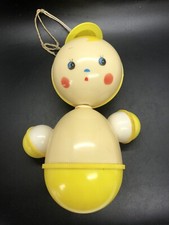 Vintage Antique Sanitoy Hong Kong Celluloid Baby Crib Toy Rattle G9 
