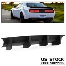 Rear Bumper Diffuser Shark Fin  Matte Black Fits 15-23 Dodge Challenger GT SXT