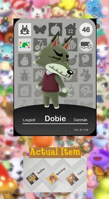 Animal Crossing: New Horizons Amiibo Dobie NFC Tag-NO ARTWORK