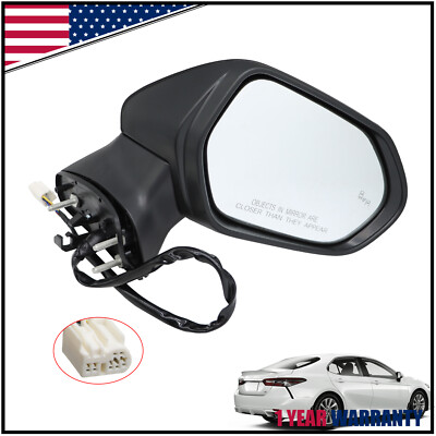 Side Mirror for 18-2023 Toyota Camry Power Heated Lamp BSM right Passenger Side