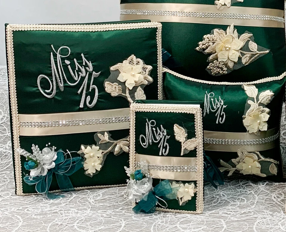 NOVO - 5 peças Sweet 15 pacote de travesseiro ajoelhado lilás com prata - Imagem 2 de 4