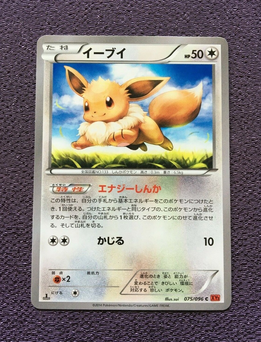 イーブイ 079/106 1stEdition Eevee Pokemon Card RARE 1st Edition 2014 Japanese 075/096 Nintendo