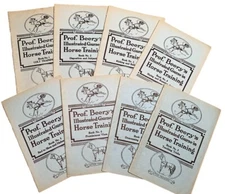 RARE 1934 Prof. Beerys Illustrated Course in Horse Training 8 Book Set VG