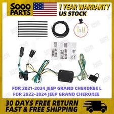Custom Trailer Wiring Harness Kit 4pin for 2021-2024 Jeep Grand Cherokee L 56473