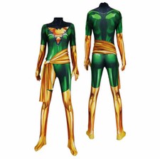 Green X-men Dark Phoenix Jean Grey Jumpsuit Cosplay Costume Suit Halloween Party