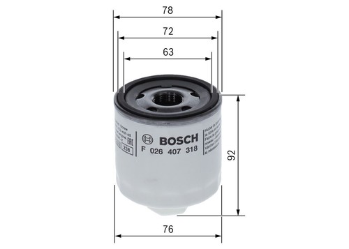 Oil Filter For Ford TRANSIT 17- 2027438 BOSCH F026407318 - Picture 6 of 6
