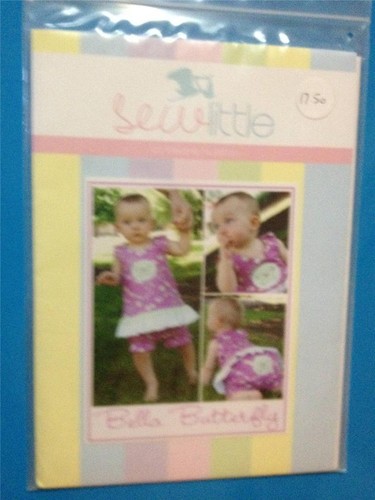 Sew Little Sewing Pattern 0006 Baby Infant Bella Butterfly Size NB - 2 yrs Uncut - Picture 2 of 3