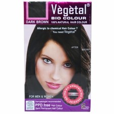 Vegetal Bio Hair Colour - Dark Brown 50g Achieve Natural, Ammonia-Free Hair Colo