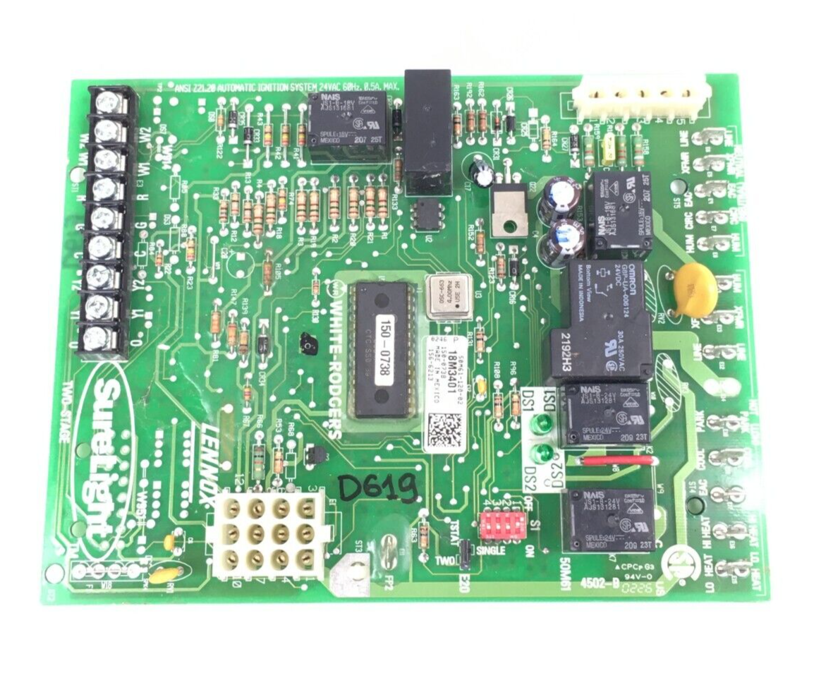 LENNOX 18M3401 Furnace Control Circuit Board SureLight 50M61-120