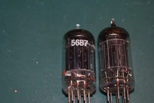 5687 RCA NOS NIB Audio Receiver Power Vacuum Tubes Tested Two