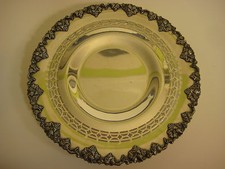 Vintage EPNS #1702 Silverplate Grapes on Edge Serving Footed Plate, 10 1/2" Dia